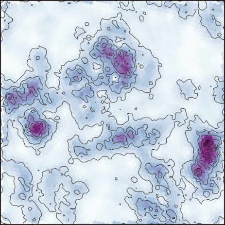 1.	Destructive interference of electron-wavefunctions in the presence of disorder leads to emergence of long-range quantum coherent state that exhibits highly irregular real-space eigenstate distribution